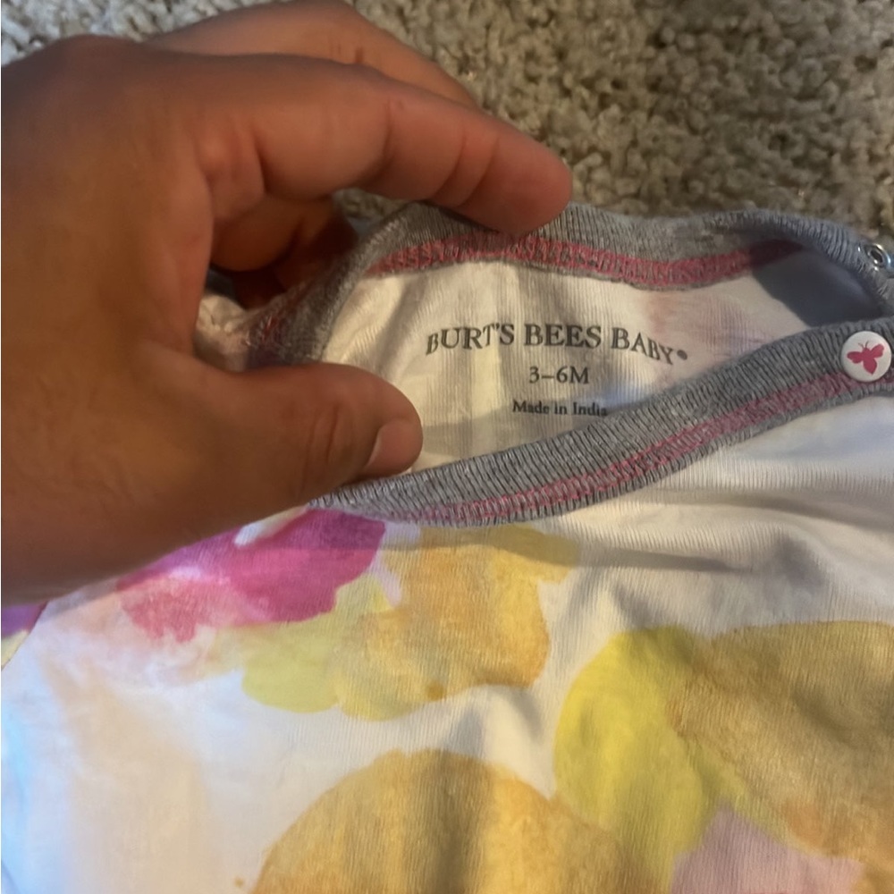 Baby Burt’s bees one piece spring sleeper